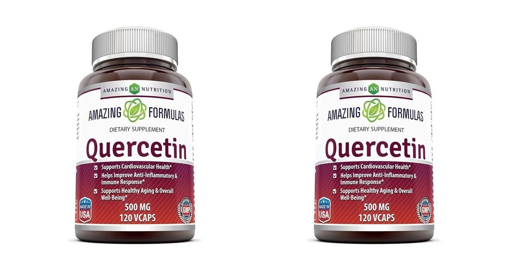 Straordinario Formulas Quercetin 500 Mg, 120 VCaps - Integratore alimentare, Capsule vegani, Non OGM, Gluten Free - Optimal con una dieta bilanciata e regolare esercizio