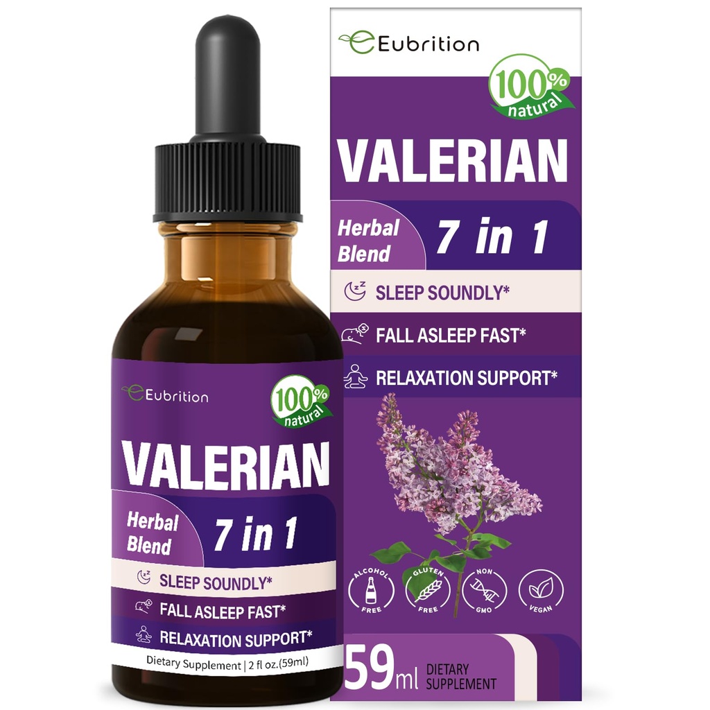 Gocce di sostegno della radice di valeriana, fiore della passione, camomilla, lavanda, foglie di soursop, e l'estratto di erbe di Hibiscus supplemento di tintura per il sonno sano e profondo. Perfetto con i suoni del sonno. 2o
