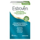 Estroven Complete + Ashwagandha Multi-Symptom Menopause Supplemento per le donne - 60 Ct. - Ingredienti clinicamente provati forniscono Menopause Relief & Night Sweats + Hot Flash Relief* - Droga-Free & Non-OGM