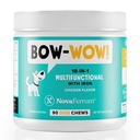 NovaFerrum Bow Wow | 18-in-1 Multifunzionale con supplemento di ferro per cani | Supporto del sangue per l'anemia | Glucosamina | Probiotici | Antiossidanti | Sapore di pollo | 90 Chews
