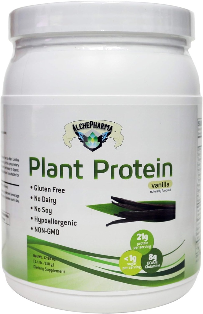 Proteine vegetali (Premium Blend) - No Soy, Hypoallergenic, No Grit (Featuring Omega 3 Rich Sacha Inchi e Chia) - 1.1 lb (510G) - Cioccolato
