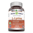 Incredibile Formulas L-Lysine 1000 Mg Amino Acid Supplemento | Compresse | Non-GM0 | Gluten-Free | Made in USA (1 Pack | 180 Count)