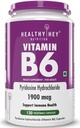 Vitamina B6 Pyridoxine -120 Veg. Capsule.