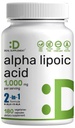 Acido alfa lipoico 1.000mg, 180 capsule veggie – 50/50 R-ALA & S-ALA per la biodisponibilità massima – Supplemento antiossidante – Supporto per sistemi energetici e nervosi – Non OGM