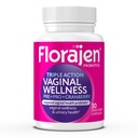 Probiotico a tripla azione di Florajen, prebiotico + mirtillo + probiotico per il supporto vaginale, digestivo e immunitario - Fast-Acting - Clinically-Studied - Gluten-Free & Vegan - 30-Count
