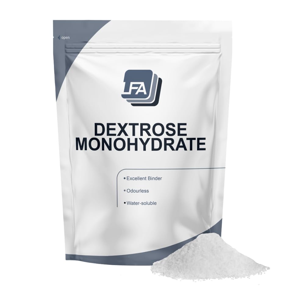 Polvere di monoidrato di Dextrose - 1 kg (2.2 lb) - Addolcitore di grado alimentare - Supplemento di allenamento Ingrediente - Macchina di pressa per Tablet Zucchero Eccipiente