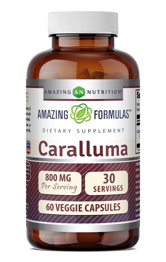 Incredibile Formulas Caralluma Supplemento | 800 Mg Per Serving | 60 capsule vegetali | Non-GMO | Gluten-Free | Made in USA