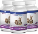 antiossidante per gatti - Ultra Vitamine per gatti - Minerali sani e vitamine Formula - Cuciture - Calcio per gatti - 3 Bottiglie (270 Trattati)