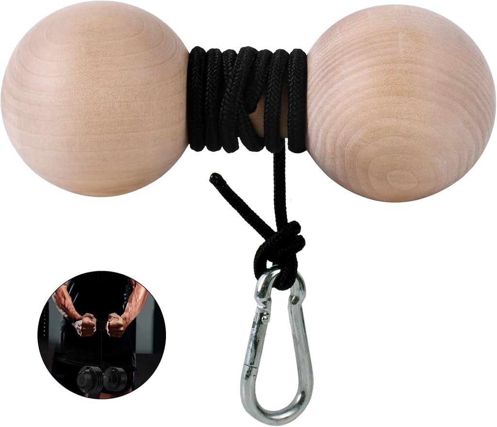 Rullo di legno e rinforzatore di avambraccio, Trainer di resistenza della goccia, Esercizio di Blaster dell'arm, Trainer di forza per le alette e il polso.