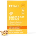 Ease Supplement - Ginger Flavor, 30 Count - Strisce dissolvente con Ginger Root Aiuto Supporto Nausea Relief, Mattina e Motion Sickness, and Digestion - Made in the USA, Sugar and Gluten-Free