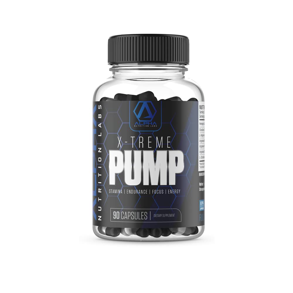 Pompa X-Treme per Stamina, Endurance, Focus, Integratore alimentare energetico, 90 capsule
