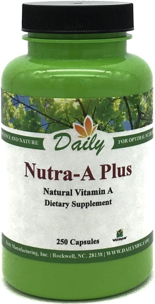 Daily Manufacturing Nutra-A PlusTM ( Vitamina vegetariana A-Palmitate & Beta-Carotene) 250 capsule vegetariane