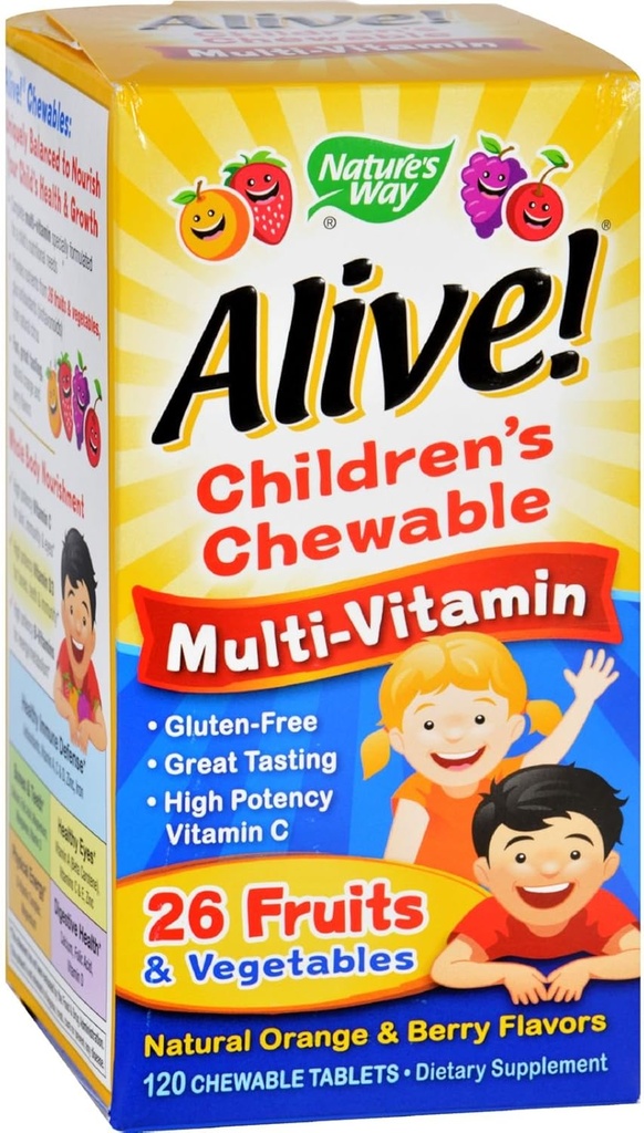 La Via della Natura Alive Tavolini Mulla-Vitamina 120 Chewable Tablets