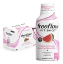Freeflow Fit Energy Shots, Watermelon Rush, Natural Caffeine Boost con L-teanina, Ginseng, Vitamine, Prebiotici, Elettroliti (6 Conte, 2oz Shots)