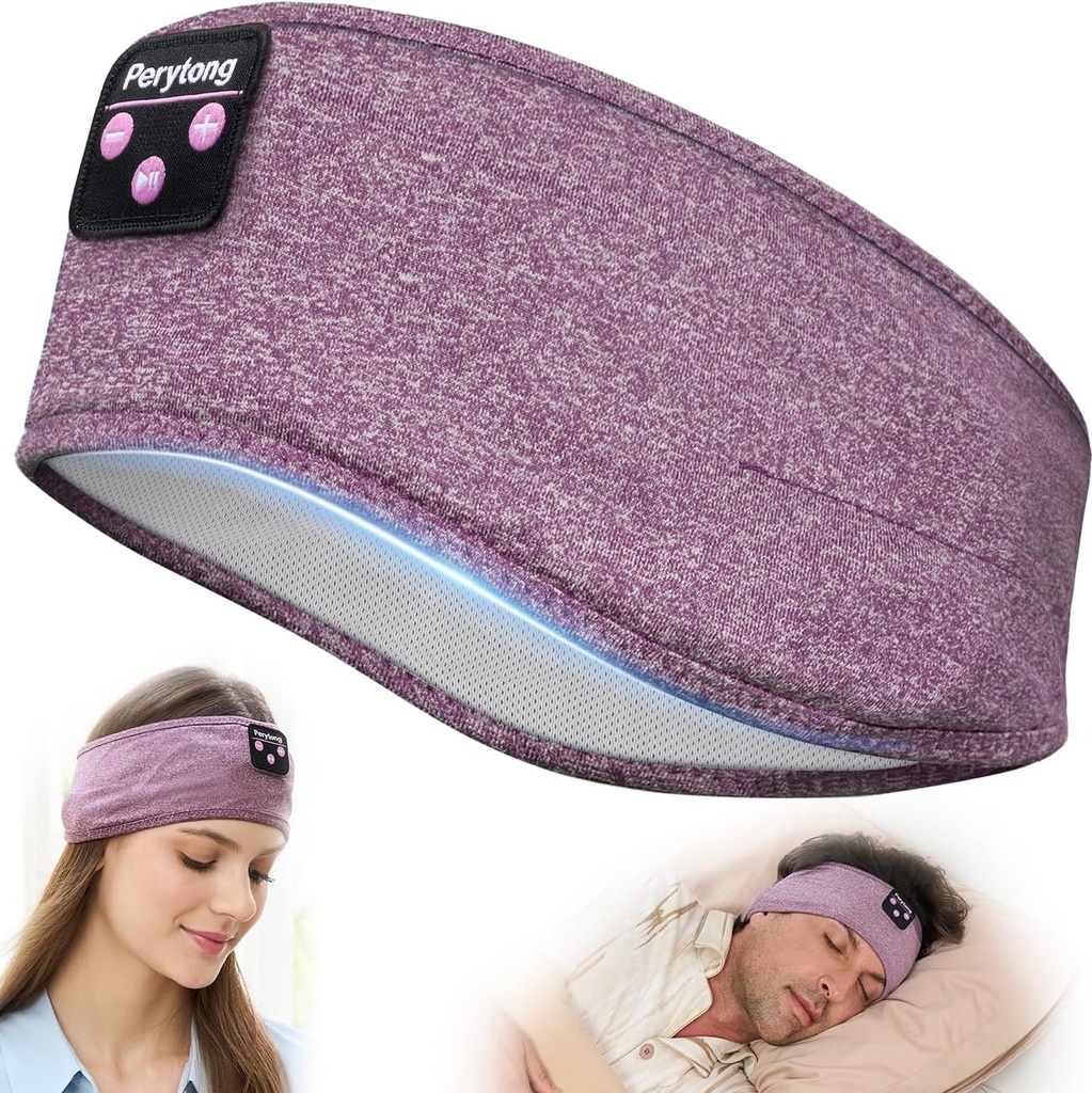 Cuffie perytong sonno Bluetooth Headband, Cuffie per dormire, Corsa, Yoga, Fitness, Viaggi, Meditazione, Adatto per dormienti laterali, Regalo per le donne, Gadget tecnici