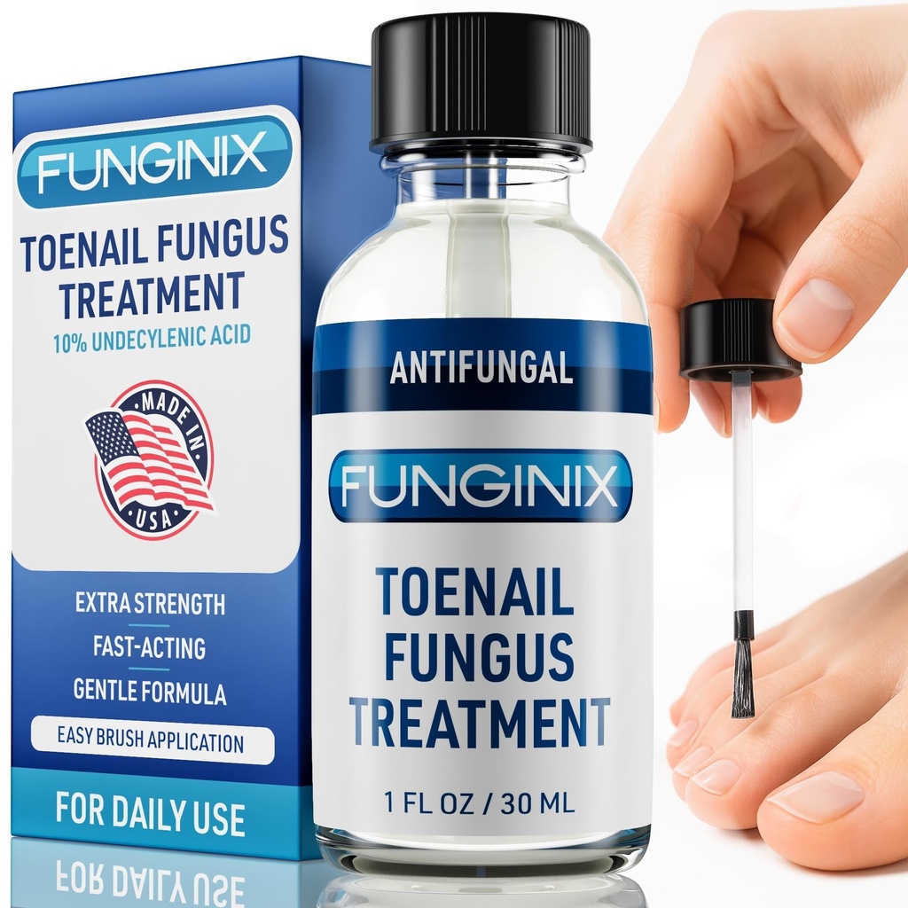 FUNGINIX Toenail Fungus Trattamento Extra Forza - Trattamento Antifungo Unghie Con 10% Acido Undecylenic & Tea Tree Oil - Nutrito da 15+ Oli Naturali & Botanicals - Made in USA (Packaging May Vary)