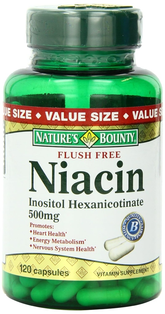 La Bounty Flush della natura niacina libera 500 mg, 120 conte
