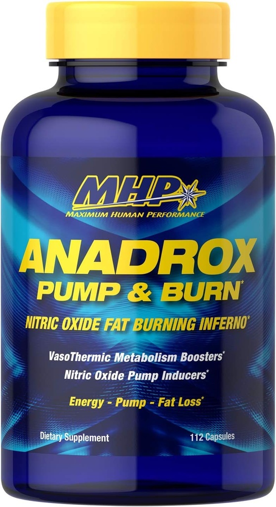MHP Anadrox Pump & Burn, Nitric Oxide Fat Burning Inferno, 112 capsule