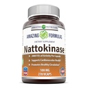 Incredibile Formulas Nattokinase Supplemento alimentare 100 mg Veggie Capsule Supplemento | 2000 FU Enzyme Activity | Non-GMO | Gluten Free | Made in USA (270 Count)