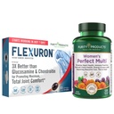 Prodotti di purezza Bundle - Donna Perfect Multi + Flexuron Joint Formula Multivitamin femminile (Supporti salute del tratto urinario, Immune, Bone + di più) - Flexuron (olio fresco, acido ialuronico + di più)