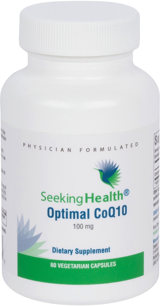 Ricerca salute ottimale CoQ10, 100 mg Coenzyme Q10 Supplemento, Antiossidante, Supporta la produzione di energia e la salute del cuore, Vegetariano (60 capsule)*