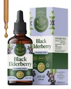 HERBAMAMAMA Gocce di sambuco nero - Estratto di liquido di sambuco vegano per il supporto immunitario - Non-GMO, Alcol e Supplemento di immunità senza zucchero, alimentazione da 42 giorni