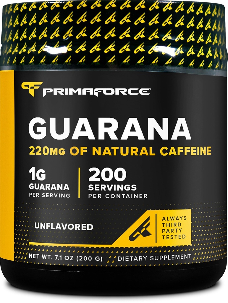Primaforce Guarana Polvere (200g) (senza aroma) - Guarana pura, 200 porzioni