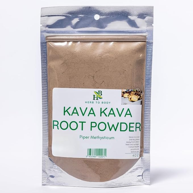 Herb to Body Kava Kava Root Powder - Vanuatu Kava Powder - 4oz | Autentico | Sapore ricco e terreno per un'esperienza tranquilla