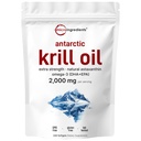 Micro Ingredienti Antartico Krill Oil Supplement, 2000mg Per Serving, 240 Softgels, Triple Strength, Ricco di Omega-3s EPA, DHA & Natural Astaxanthin, Supporta Sistema immunitario e salute del cervello