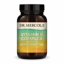 Dr. Mercola Vitamina B Complex con Benfotiamine - Supporta Cellulare, Salute Brain & Immune - Non OGM, Senza Glutine & Soia-Free - 60 Capsule (30 Serve)
