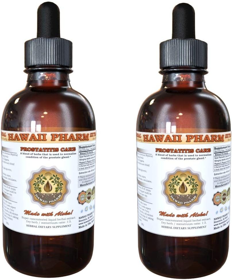 Integratore alimentare: Pygeum (Pygeum Africanum) Bark, Saw Palmetto (Serenoa Repens) Berry, Sting Nettle (Urtica Dioica) Tintura fogliare (Estratto liquido a base di alcol) 2x2 oz