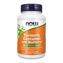 NOW Supplementi, curcumina currica con BioPerine, supporto del sistema immunitario, standardizzato al 95% Curcuminoidi, assorbimento potenziato*, 90 capsule di veg