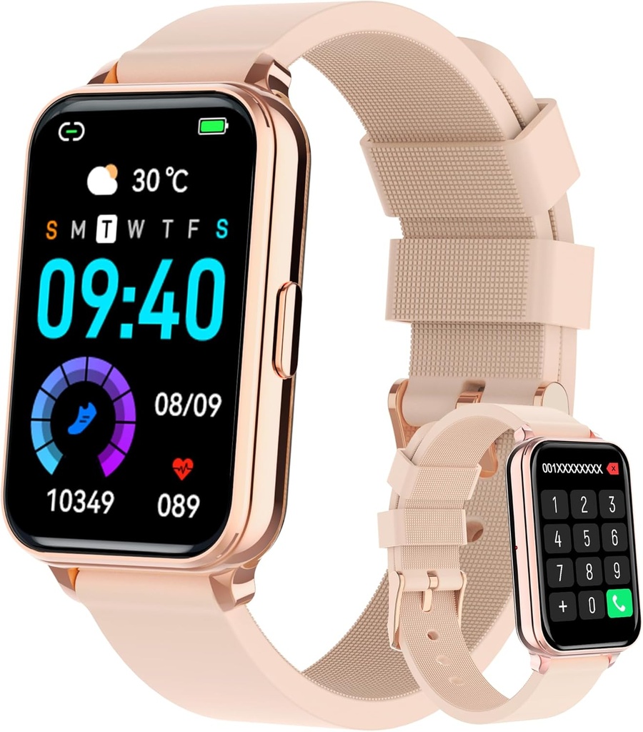 Smart Watch Fitness Tracker Make/Answer Calls for Women Men with Heart Rate Blood Oxygen Sleep Monitor Mods Step Calorie Counter IP68 Impermeabile per telefoni Android e iPhone