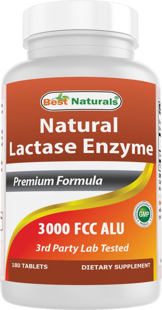 I migliori naturali rapida azione lattasi enzima Tablet, 3000 Fcc Alu, 180 conte (859375002900)