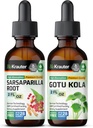 BIO KRAUTER Sarsaparilla Tincture 2 Fl. Oz. & Gotu Kola Tincture 2 Fl Oz.