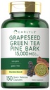 Carlyle Grapeseed, The verde, Pine Bark | 15.000 mg | 150 capsule | Non OGM e Gluten supplemento gratuito