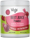 Polvere di succo di barbabietola, 20x Ultra Concentrato, congelare succo di radice di barbabietola - Nitrati ad alta resistenza, superfood di circolazione - Boost Nitric Oxide & Energy - Polvere di barbabietola organica non OGM, 10 oz