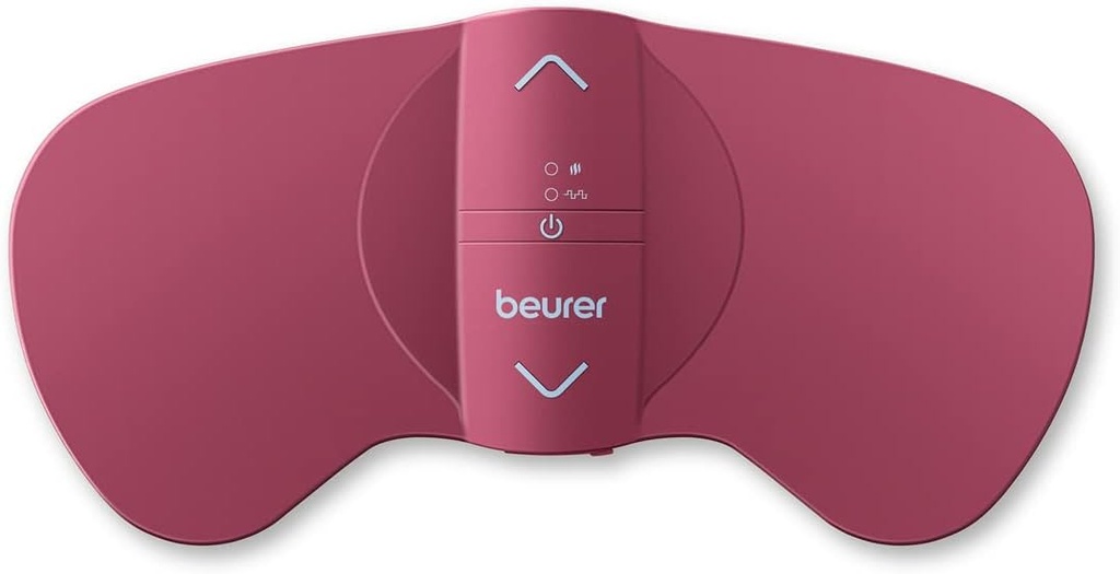 Beurer EM50 TENS Unit and Riscaldamento Pad - Portatile Cinture Rilievo Dolore, Ricaricabile, Auto Shut-Off, 15 livelli TENS, Riscaldamento veloce, per Droga-Free Rilievo di dolore mestruale o inferiore