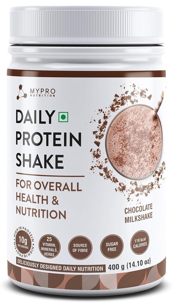 QURA Daily Protein Shake 118 kcal Calorie, 25 Vitamin -Serving -40- Per uomini e donne cioccolato Latte Shake Flavor per 400Gm