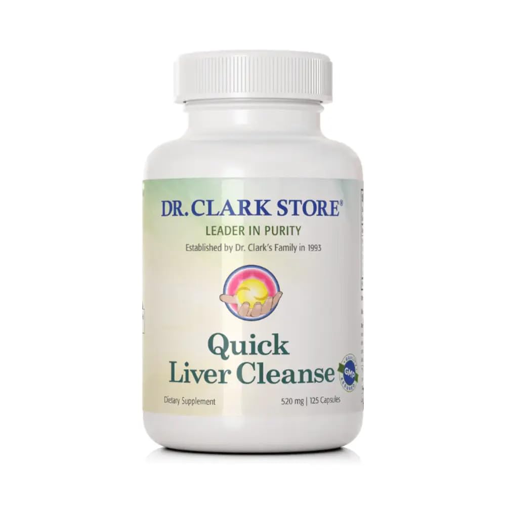 Dr. Clark Quick Liver & Gallbladder Cleanse – 520mg, Detox naturale per la salute del fegato & Gallbladder