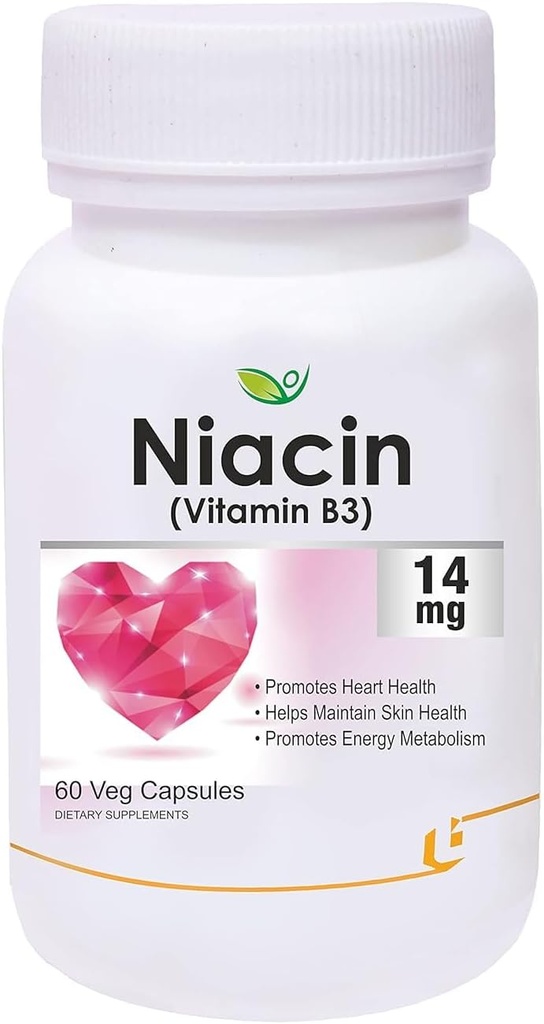 VEDA Nutraceuticals 14mg Vitamin B3 con Integratore Inositol 50mg - 60 capsule di Veg