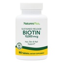 NaturesPlus Biotin, rilascio prolungato - 90 compresse - Vegetariano, Senza glutine - 90 porzioni