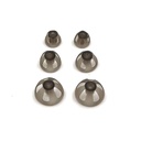 Apparecchi acustici Domes Smoky Gray Suggerimenti Ear Pieces Comodi per Amplificatore acustico Open Fit BTE Kit PSAP Invisible, ad eccezione di RIC 5+8+10mm(Mixed * 6)