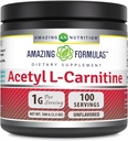 Incredibile Formulas Acetyl L-Carnitine 100 Grammi (3.5 Oz) Polvere Supplemento | 100 Serve | Non-GMO | Gluten Free | Made in USA