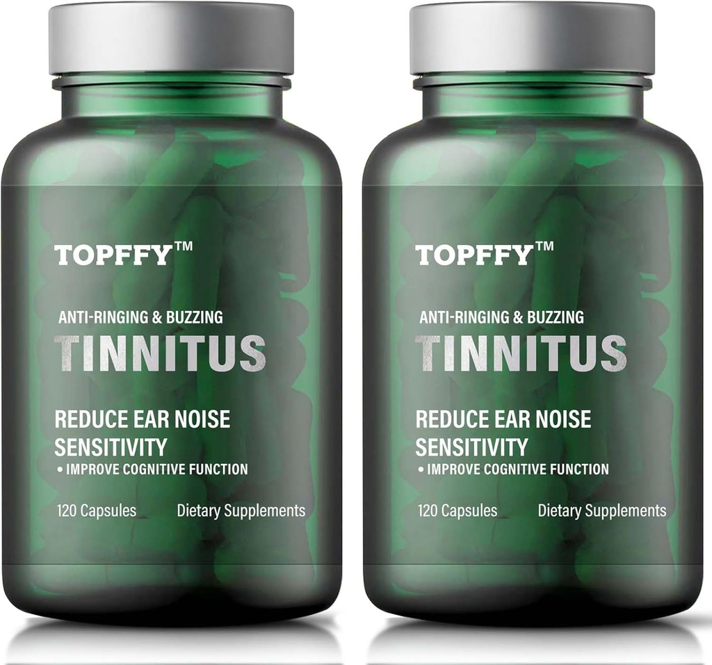 Rilievo di acufene per le orecchie, 1200MG Tinnitus Relief Supplement, per la perdita dell'udito e anello dell'orecchio & Tinnitus Relief, 240 Softgels(2pack)