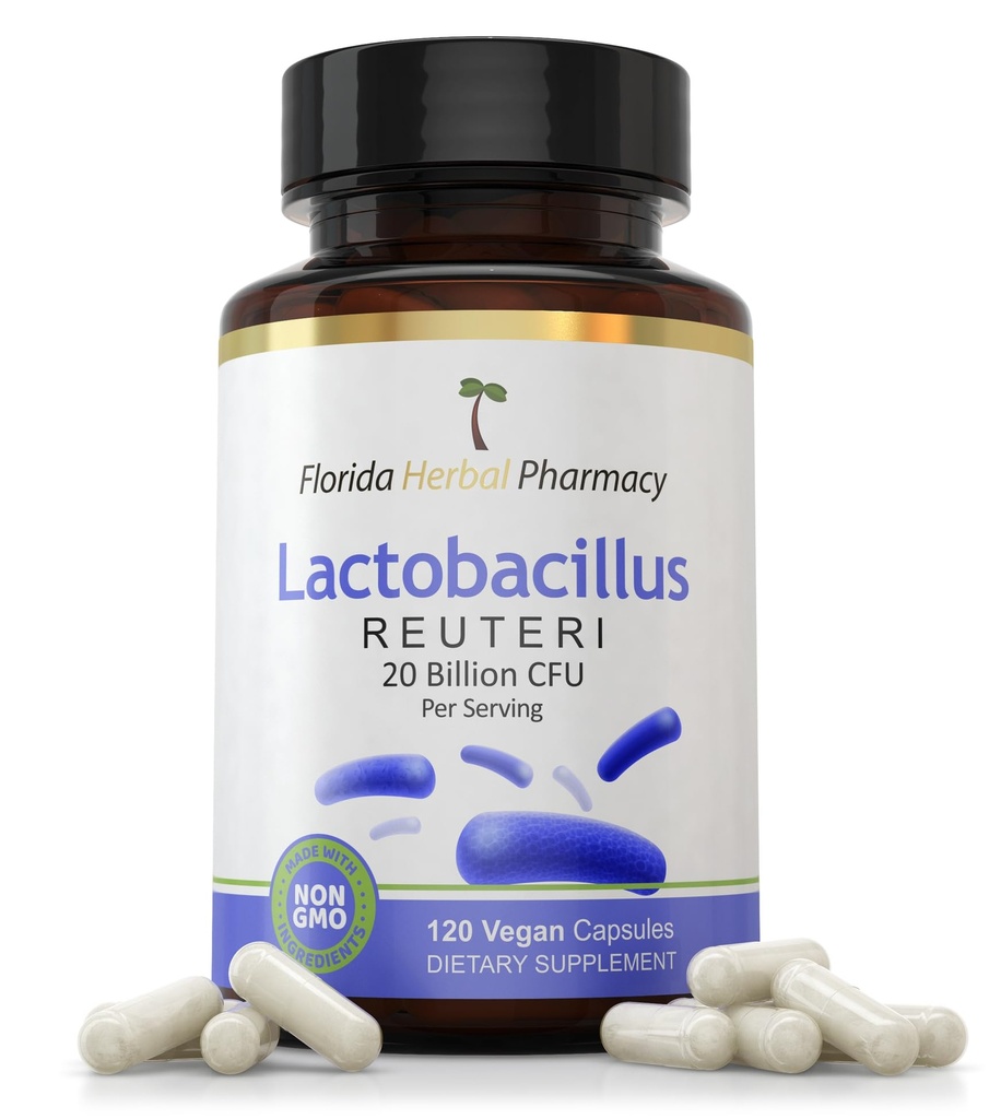 Florida farmacia di erbe, Lactobacillus Reuteri (Probiotico) Supplemento capsule, 20 miliardi di CFU