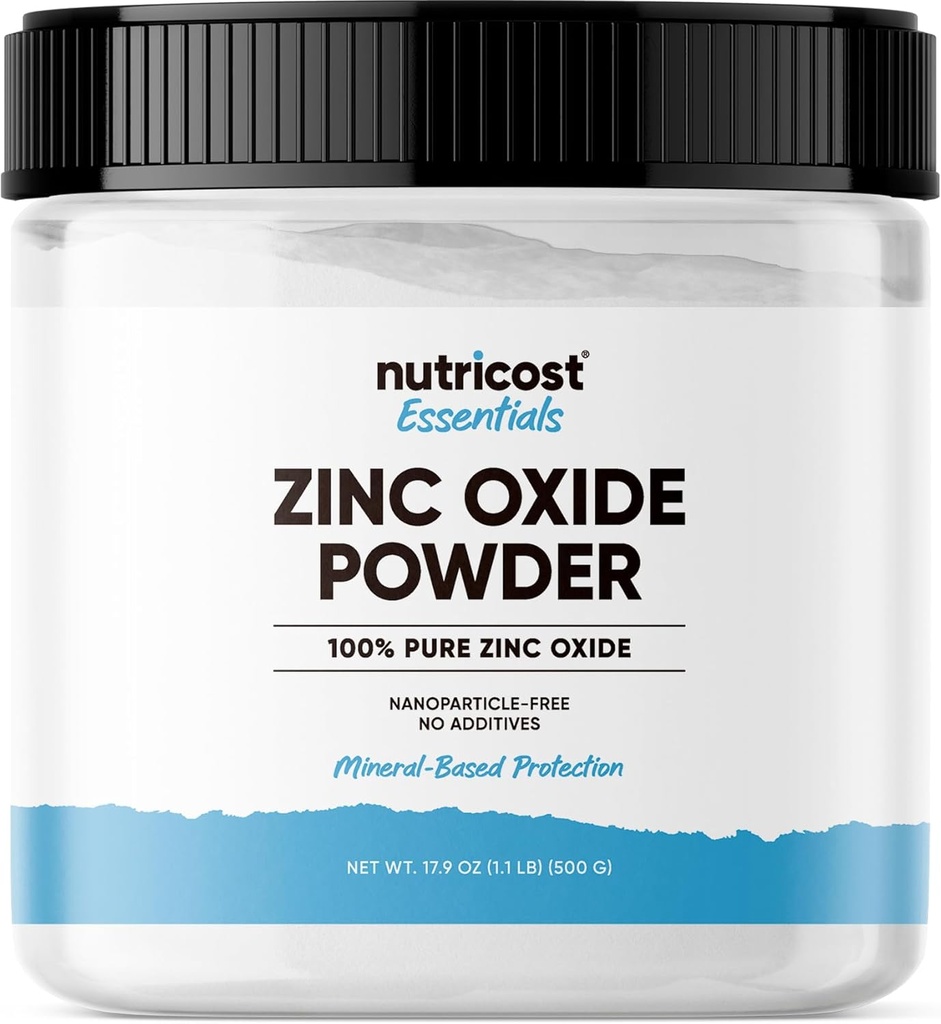 Nutricost Zinc Oxide Powder (500 Grammi) 100% Pure, Senza additivi - Vegan, Non OGM, Nutricost Essentials
