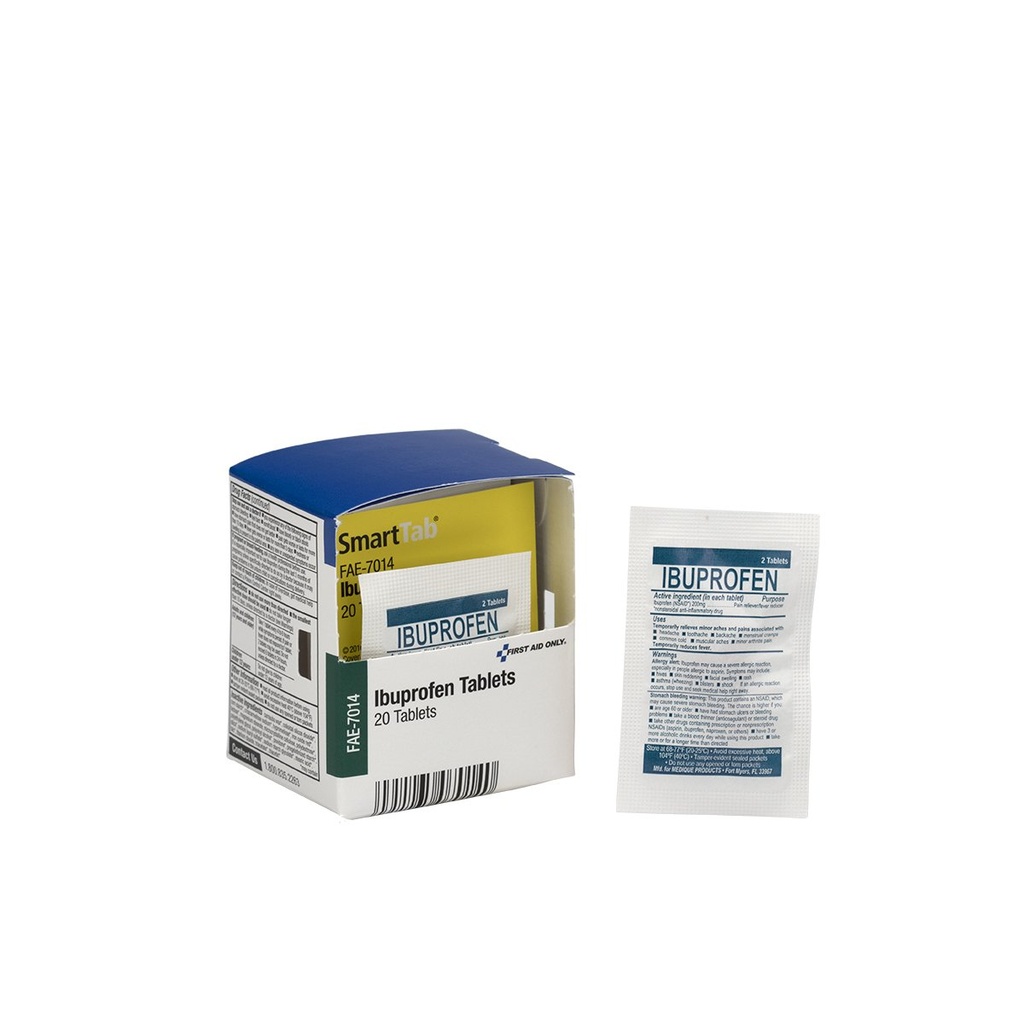 Ibuprofene, 2 compresse per confezione, 10 confezioni per confezione