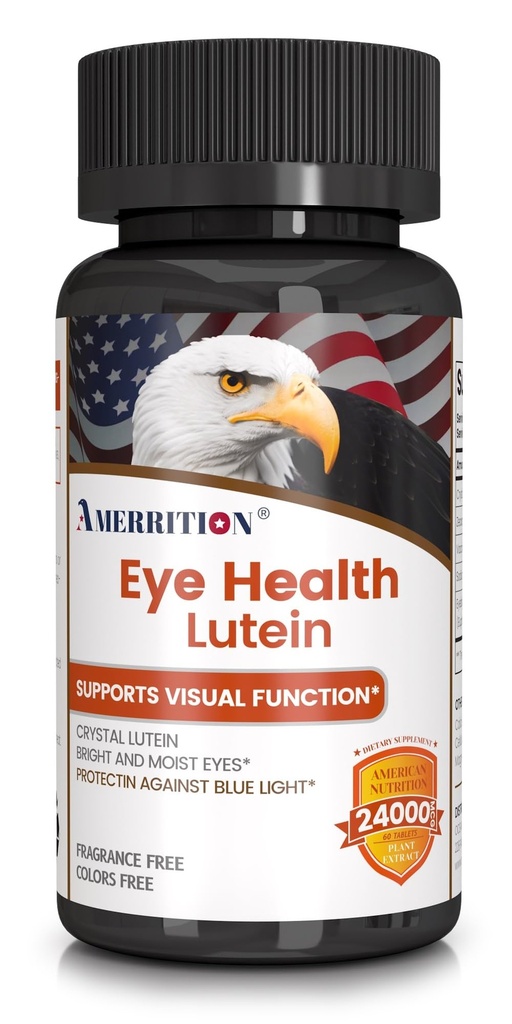 Advanced Lutein Eye Health Supplement - Migliorato con Zeaxanthin, Supporta Vision & Eye Health - Non-GMO & Gluten Free - Compresse Natural Eye Vitamin - 60ct