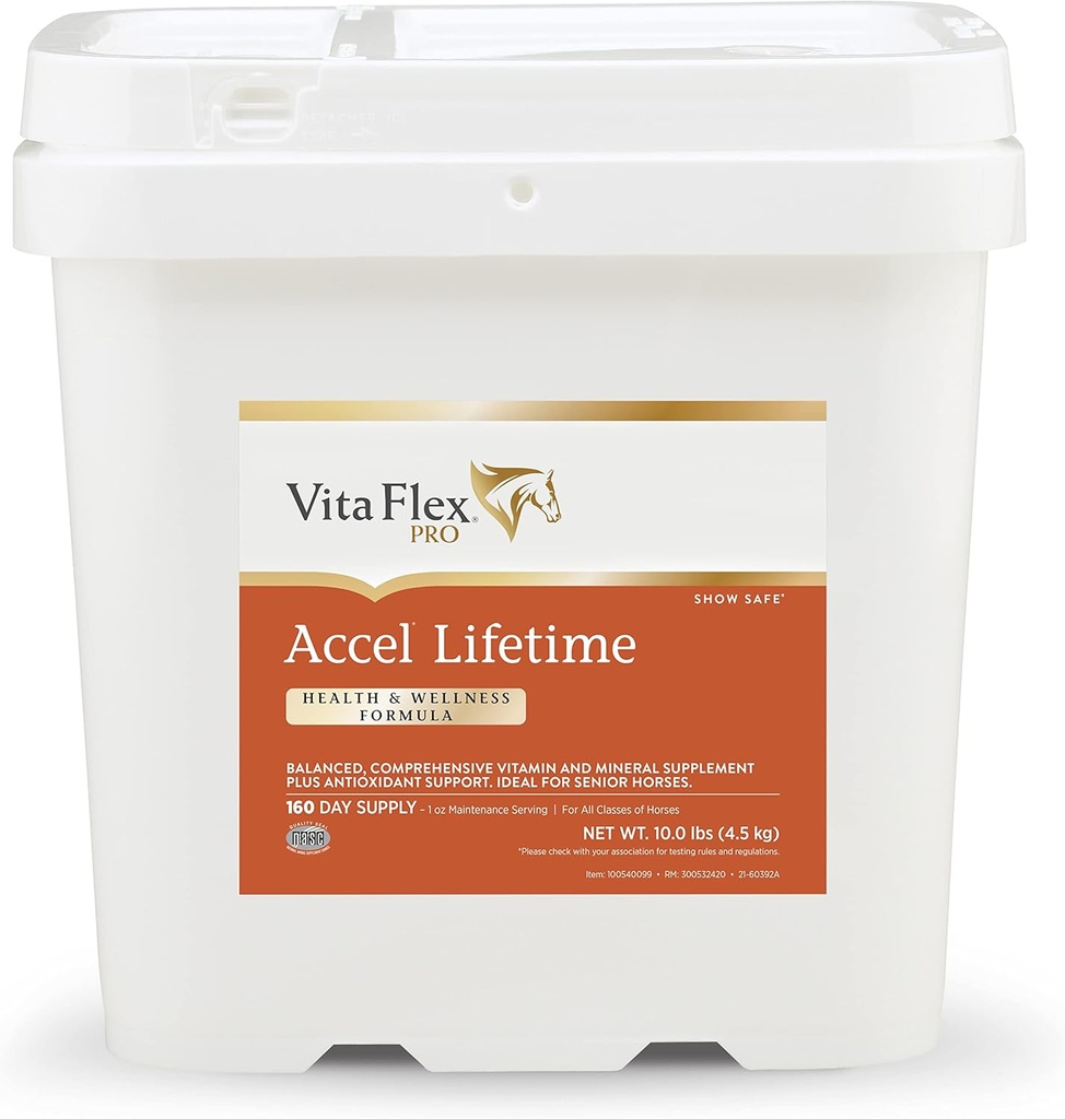 Vita Flex Pro Accel Lifetime Health & Wellness Formula Supplemento per cavalli, 10 lb